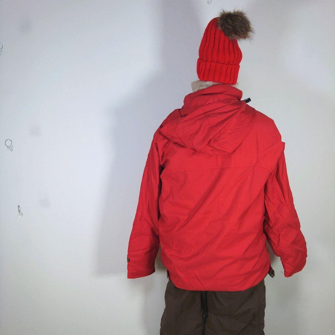 レディース　L　スキー　スノーボードウェア　上下セット　ブラウン　レッド