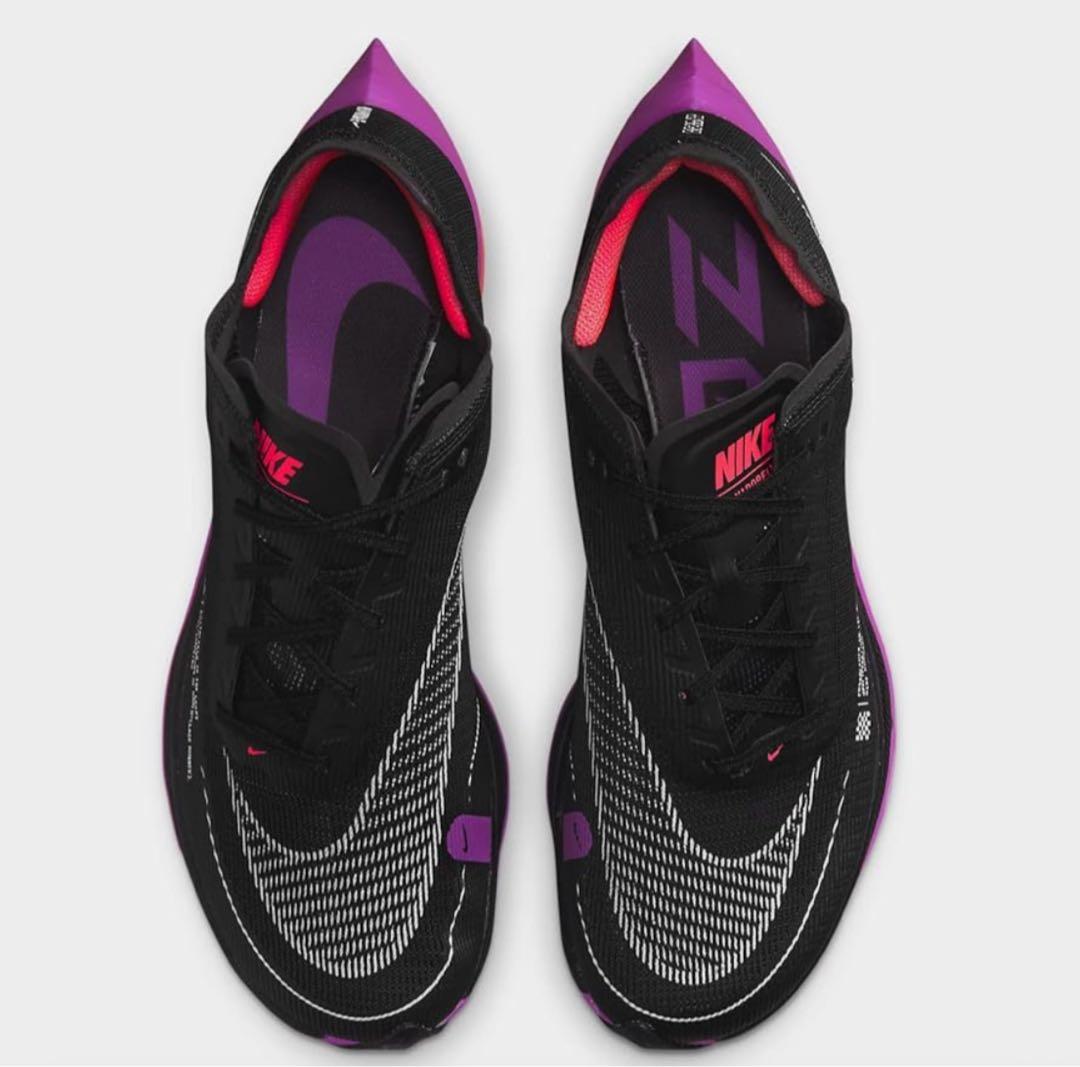 NikeヴェイパーフライNext%2 ブラック/パープル 新品 25.5