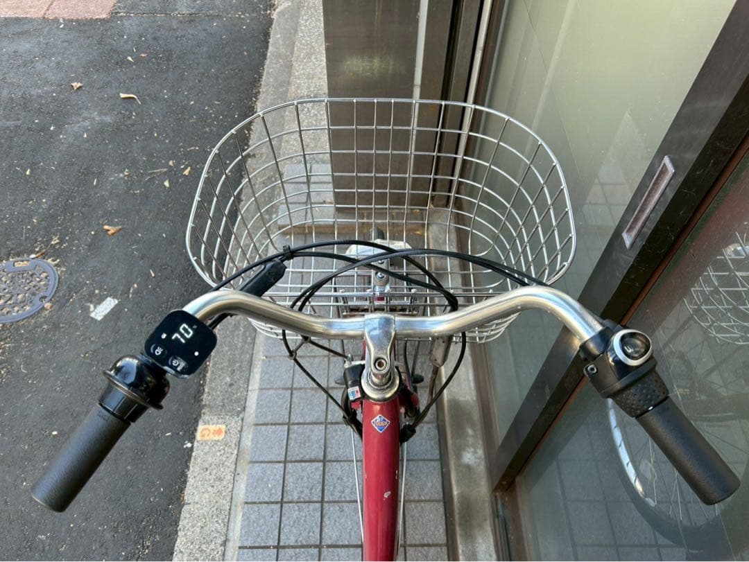 中古電動自転車　ブリヂストン　フロンティア26インチ　レッド　横浜