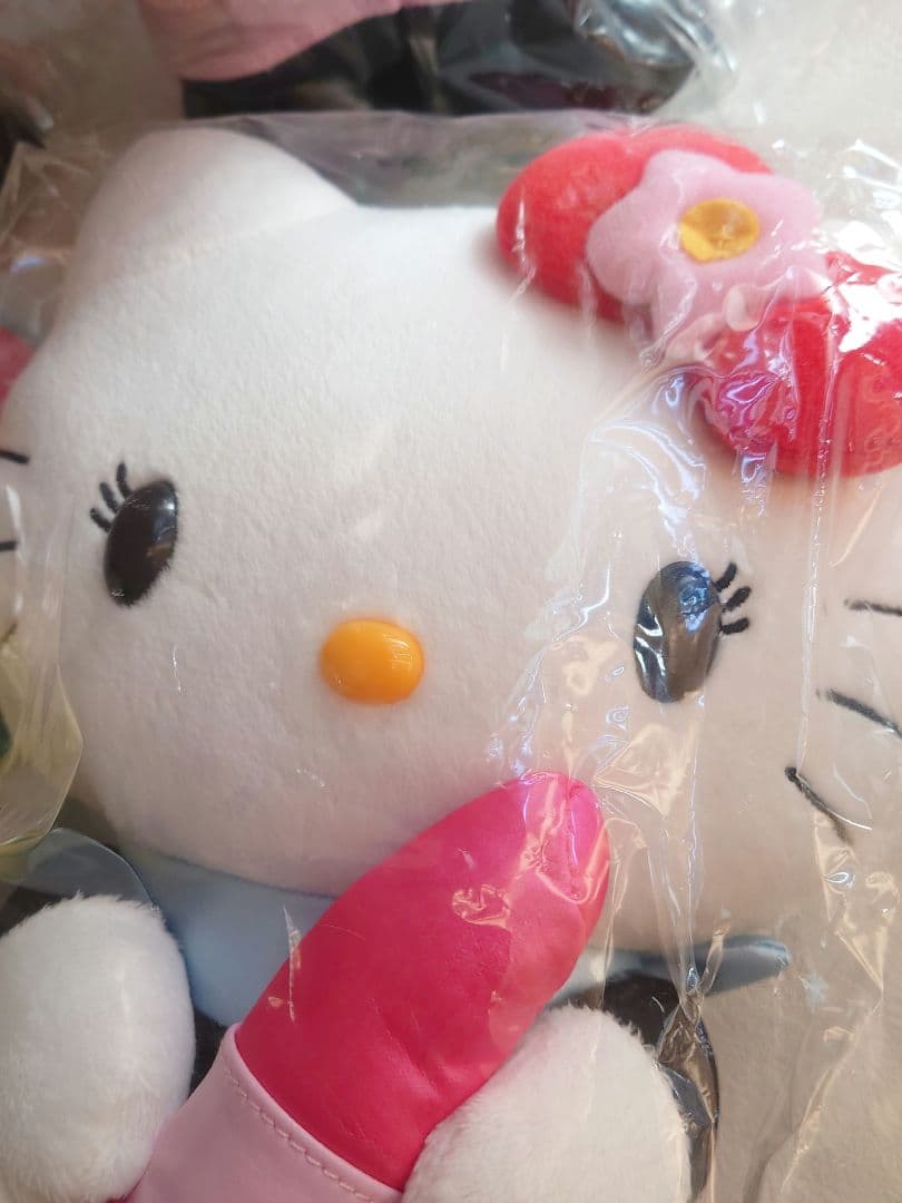 未使用　杏林堂コラボ　キティ　ぬいぐるみ　Ｌサイズ　ご当地　薬剤師　管理栄養士