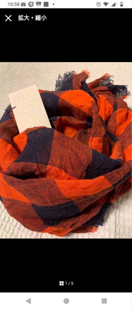 新品未使用 ダニエラグレジス checked lino shawl
