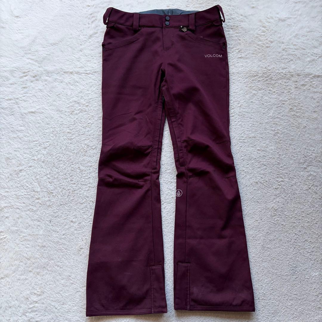 【美品】VOLCOM スノボ・スキーウェア セットアップ ハーフジップ 刺繍 M