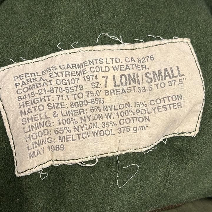 実物 USED カナダ軍 ECW コンバットパーカー