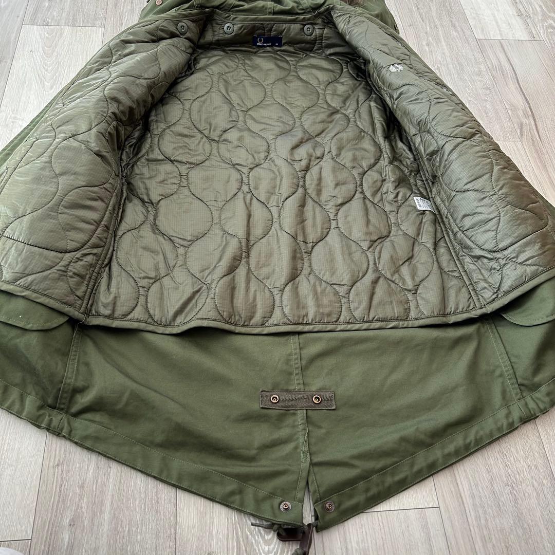 【美品】フレッドペリー モッズコート フィッシュテールパーカー XS オリーブ