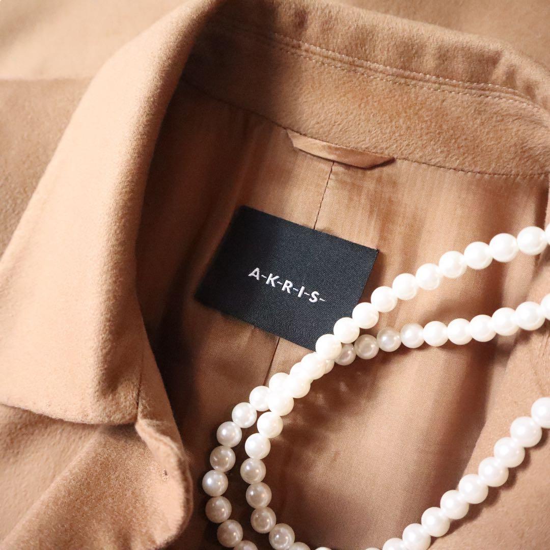 【皇室御用達80万円】AKRIS 最高級カシミヤ100% 代表作アイコンコート