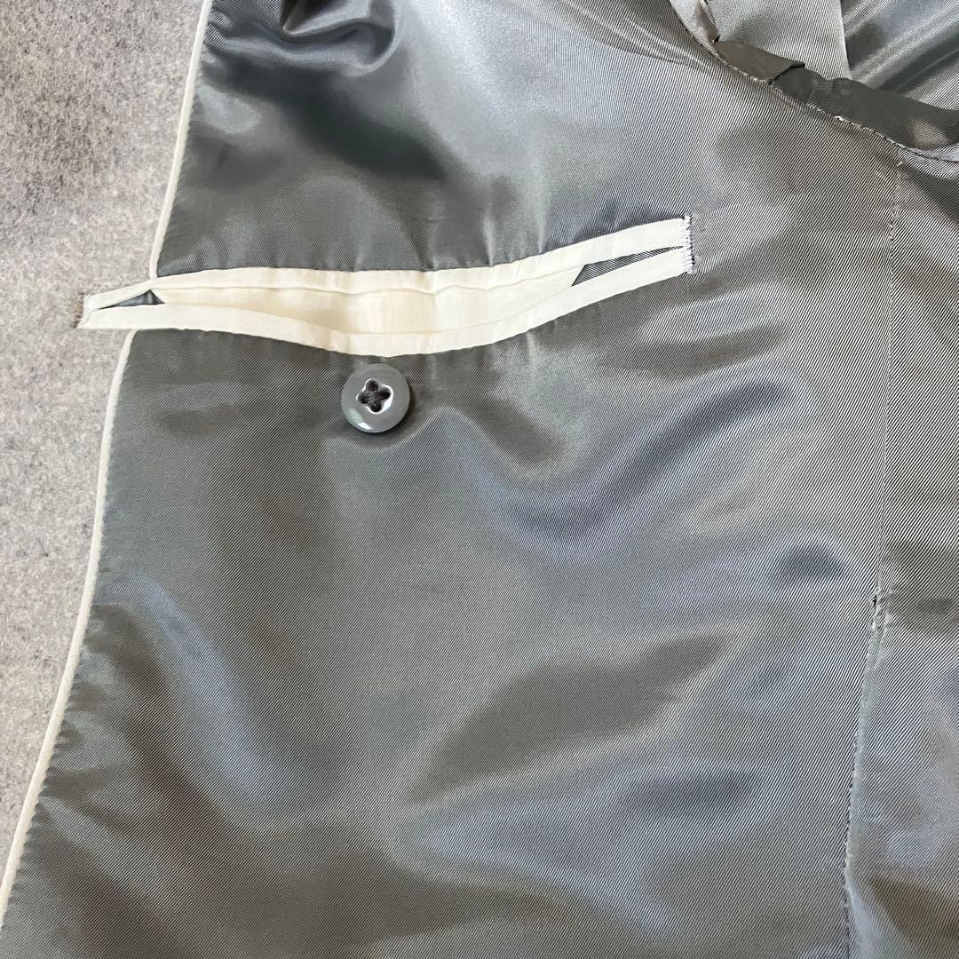   カルバンクライン　グレー　L 比翼仕立て　カシミヤ混