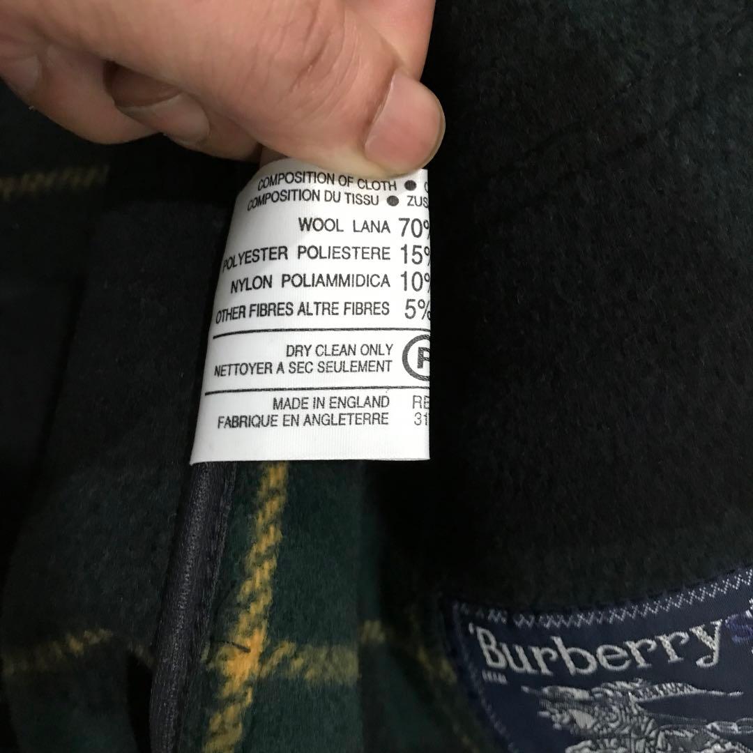 英国製 Ｂｕｒｂｅｒｒｙ‘ｓ タータンチェック ダッフルコート 極美品 Ｌ