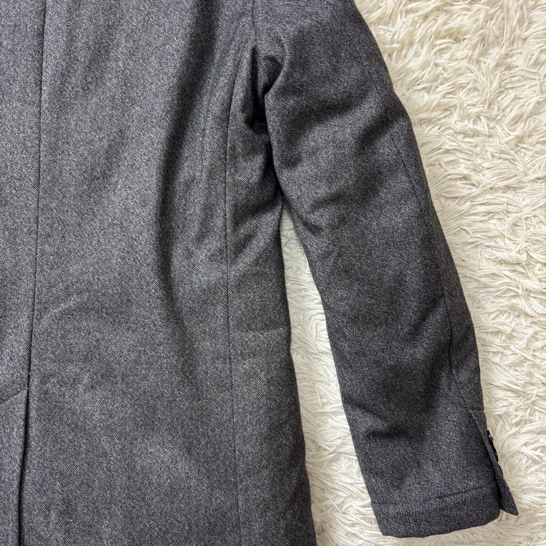 極美品 ESTNATION ダウンチェスターコート ウール生地 グレー M
