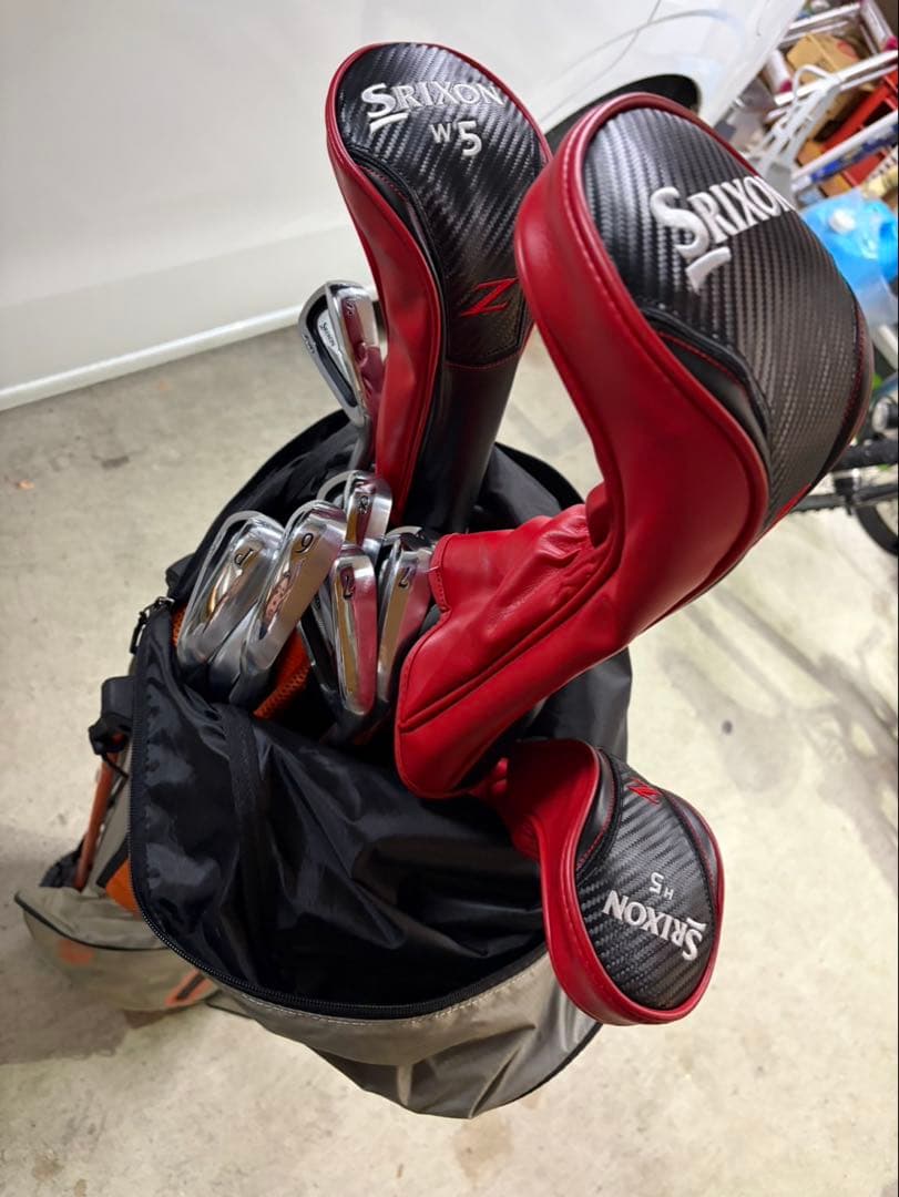 Srixon スタンドゴルフバッグ グレー/オレンジ セット-ブランドの