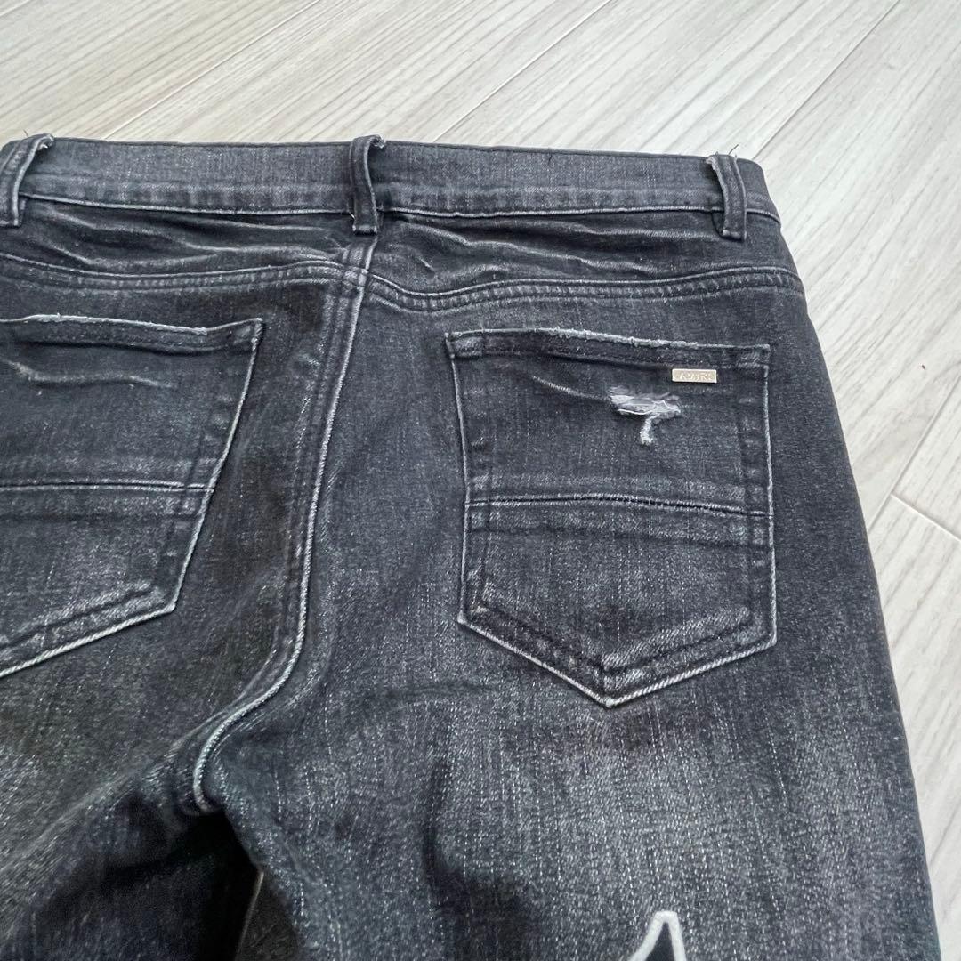 amiri デニム mnml guapi スキニー スリムフィット ダメージ 黒