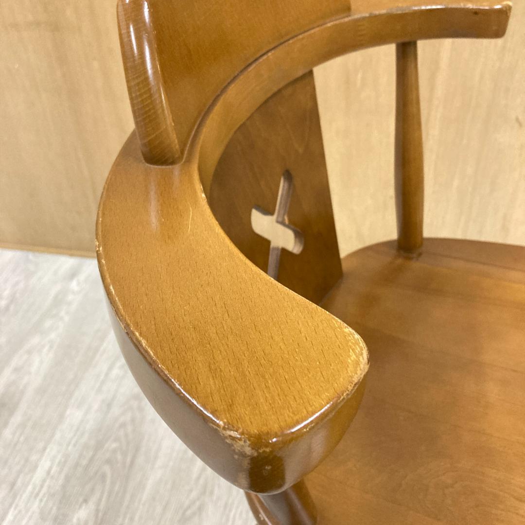 【飛騨産業】HIDA キツツキ　ダイニングチェア　アームチェア　椅子　B