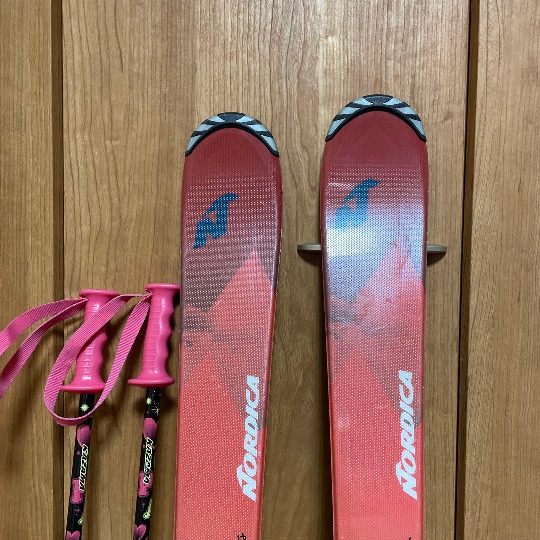 Nordica スキーセット 子ども用 板120cm ブーツ25cm 中古