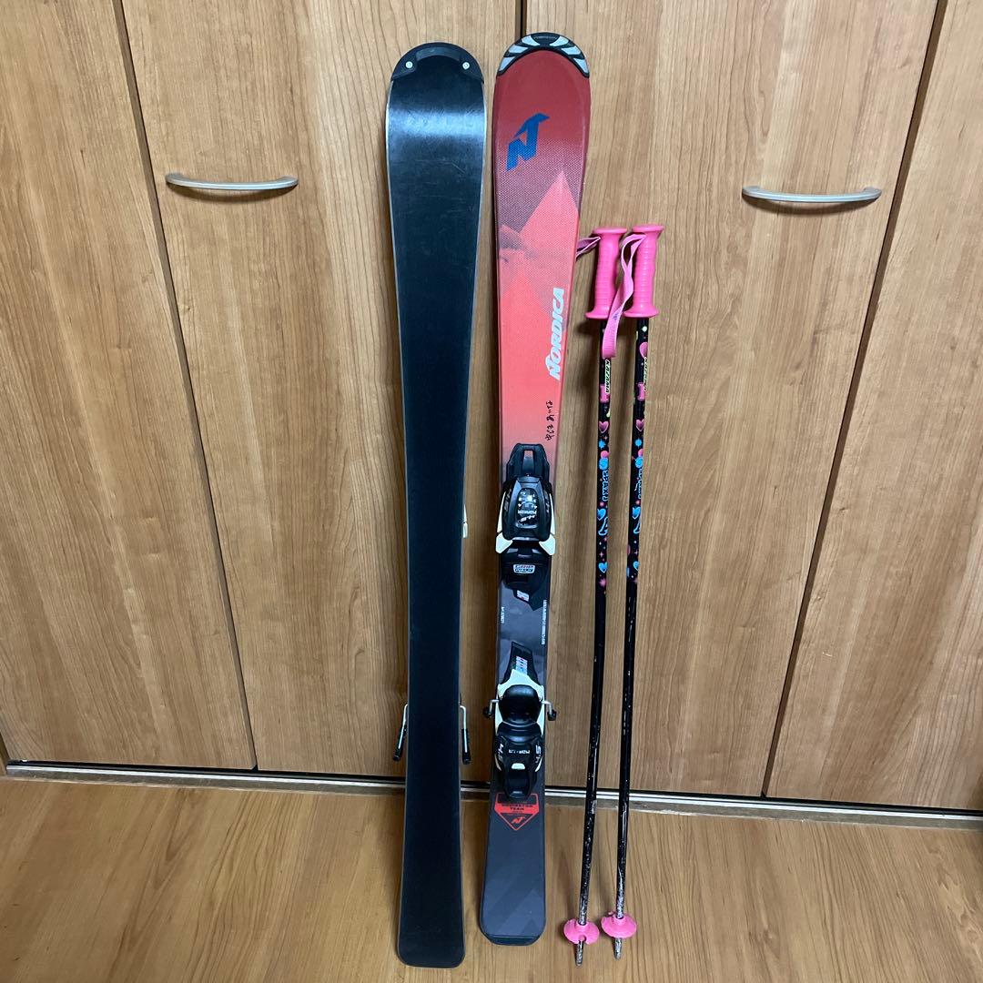Nordica スキーセット 子ども用 板120cm ブーツ25cm 中古
