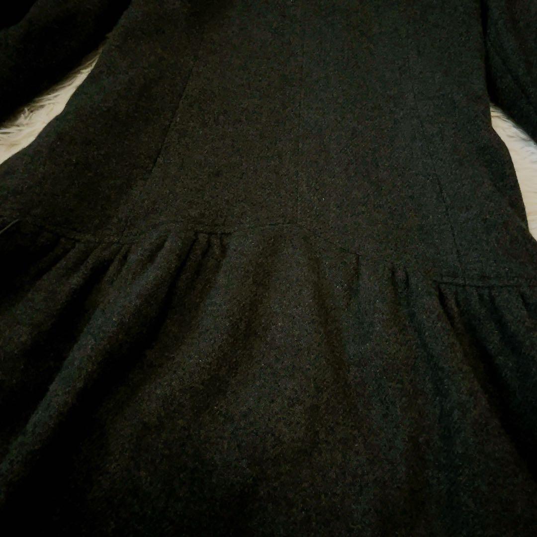 二重ふんわり✨FOXEY フォクシー　ワンピース　ヘリンボン グレー 40