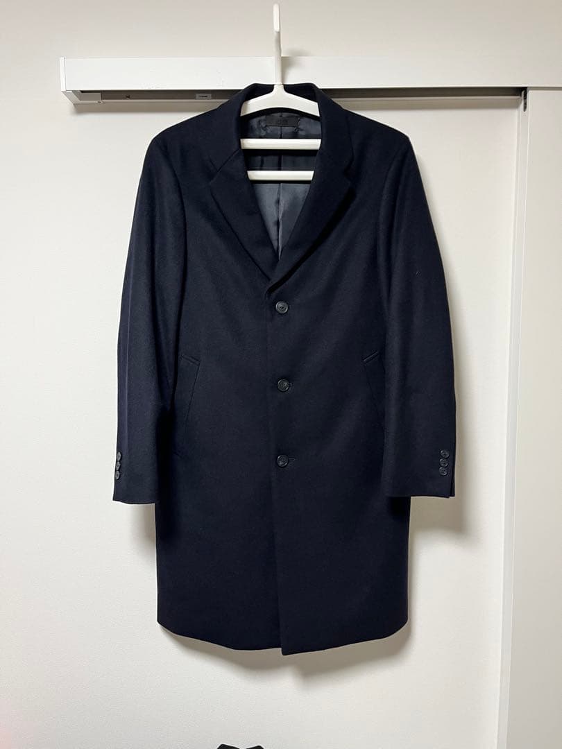 ユニクロ ウールカシミヤチェスターコート ネイビー Mサイズ UNIQLO ユニクロ ウールカシミヤ チェスターコート M ネイビー - メルカリ