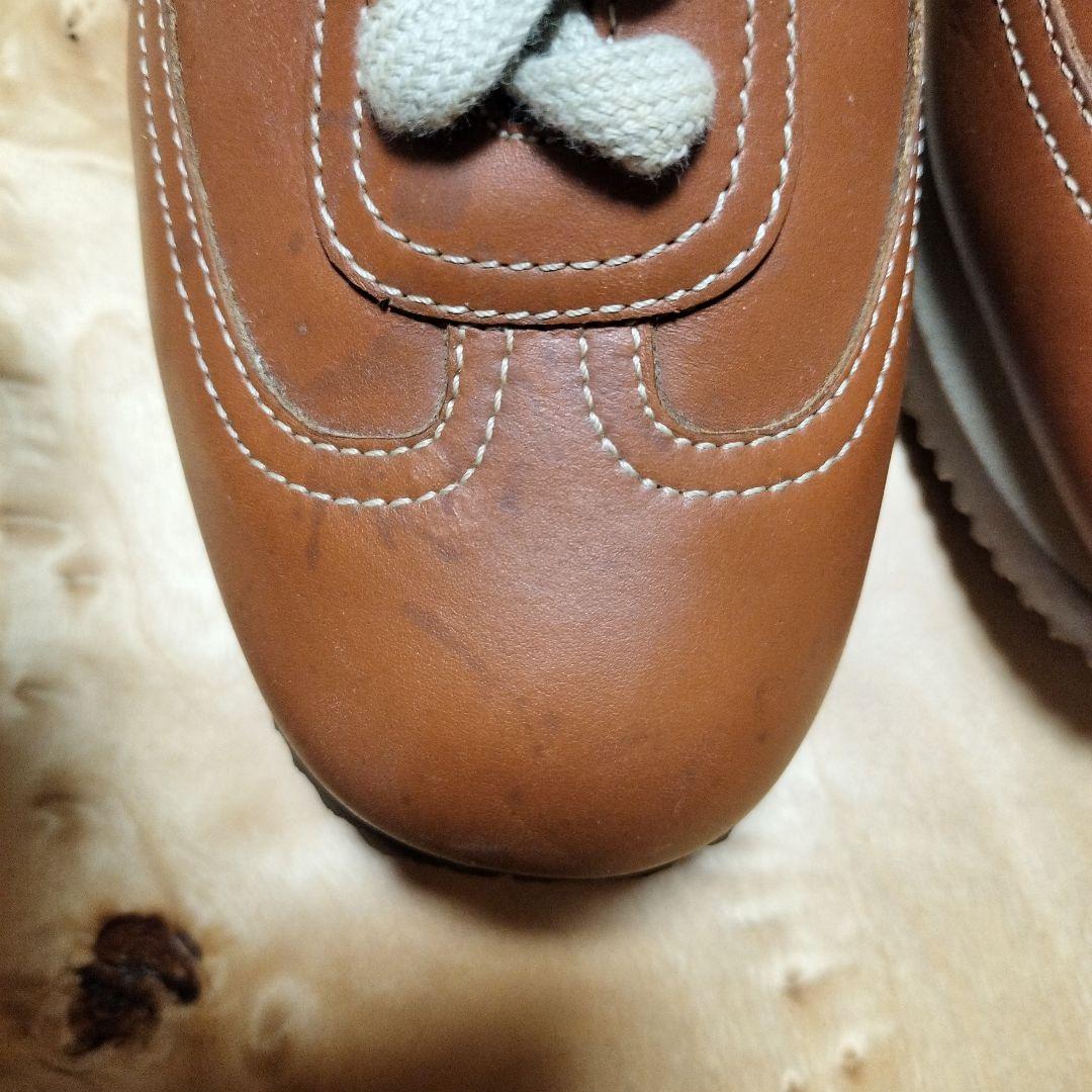 HERMES クイック スニーカー レザーシューズ Hマーク 革靴(5-11)