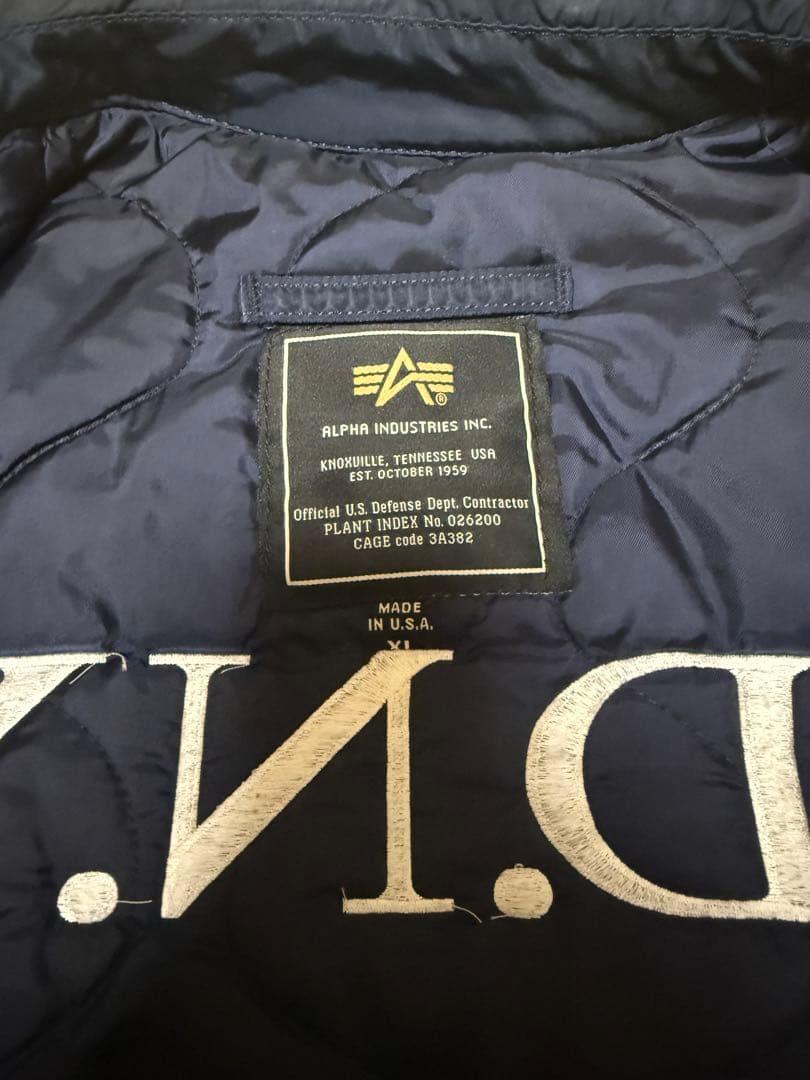 Alpha Industries CWU-45 ネイビー MA-1