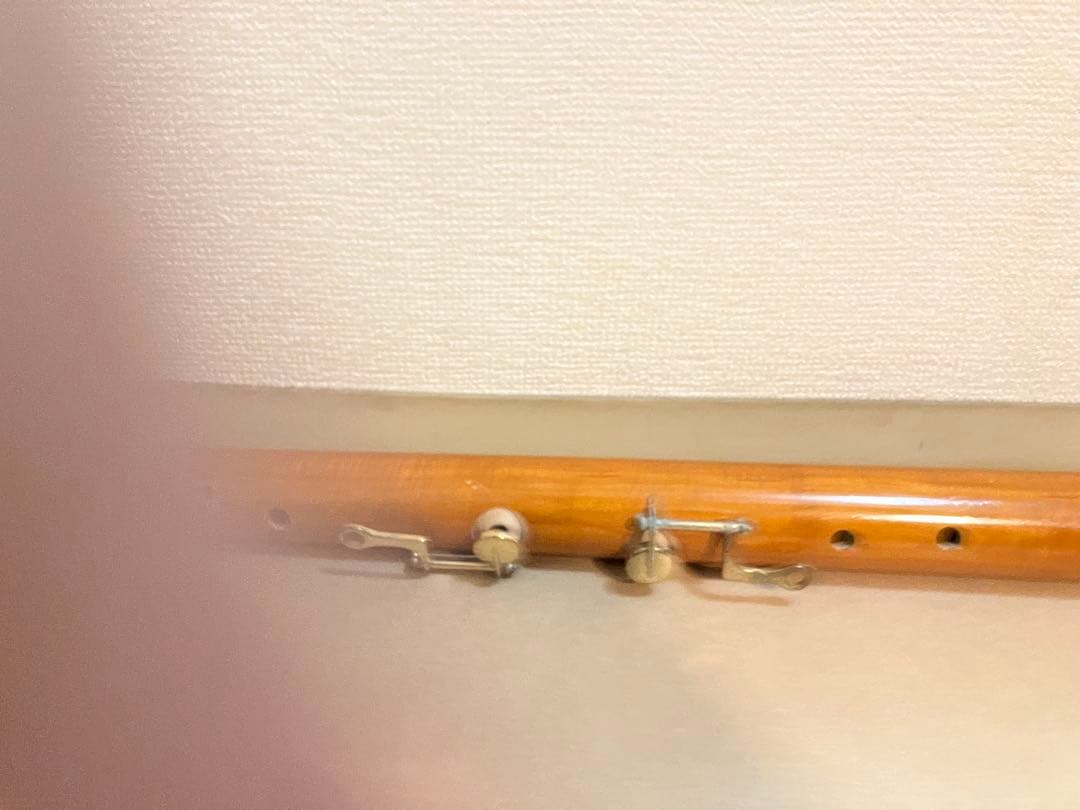 Zen-On 木製 バスリコーダー ケース付 管体美品 経年劣化あり