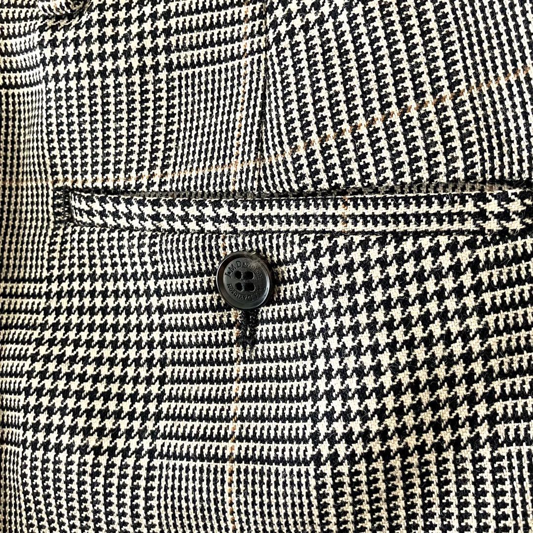 新品 J&M DAVIDSON ウール チェック パンツ トラウザー 34 S