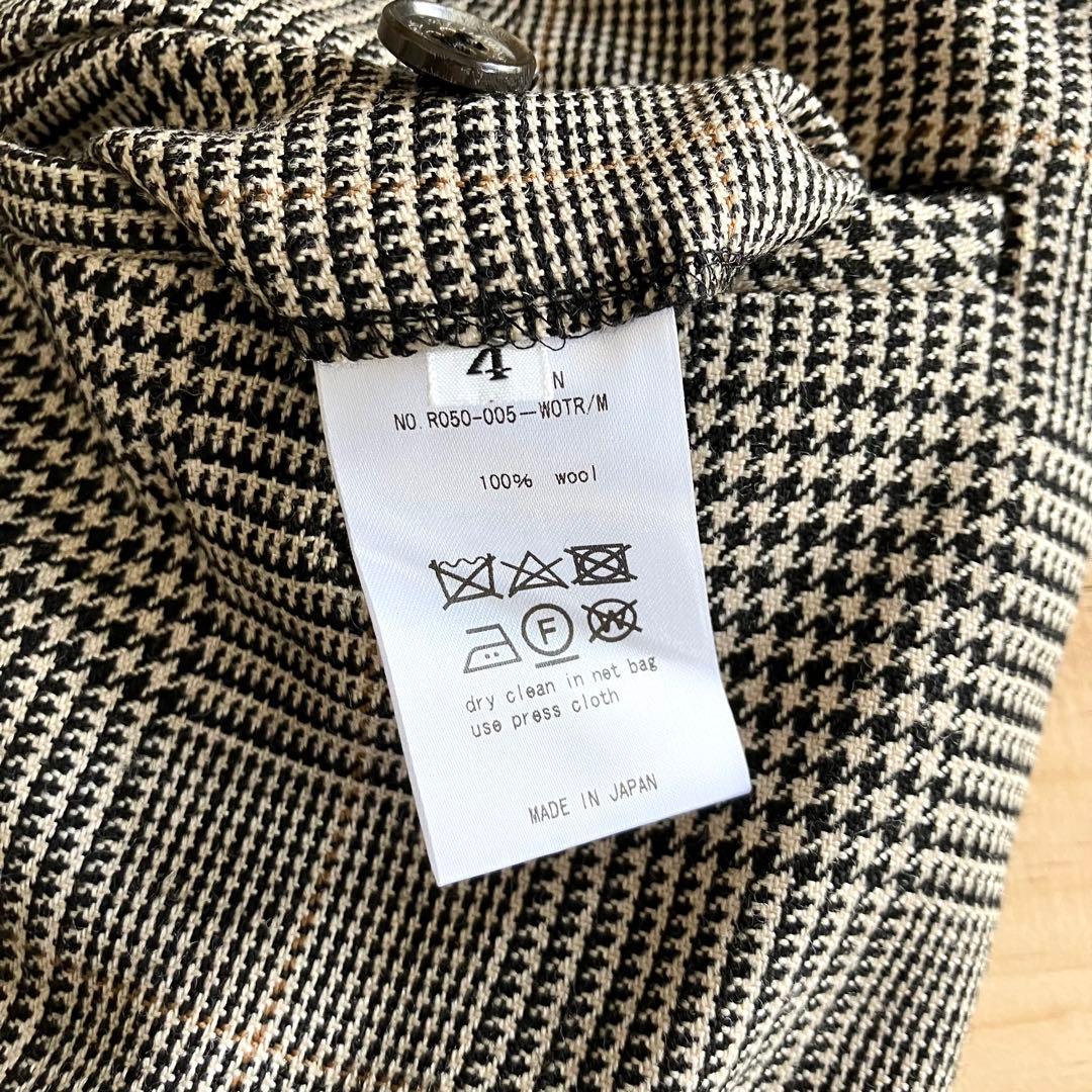 新品 J&M DAVIDSON ウール チェック パンツ トラウザー 34 S