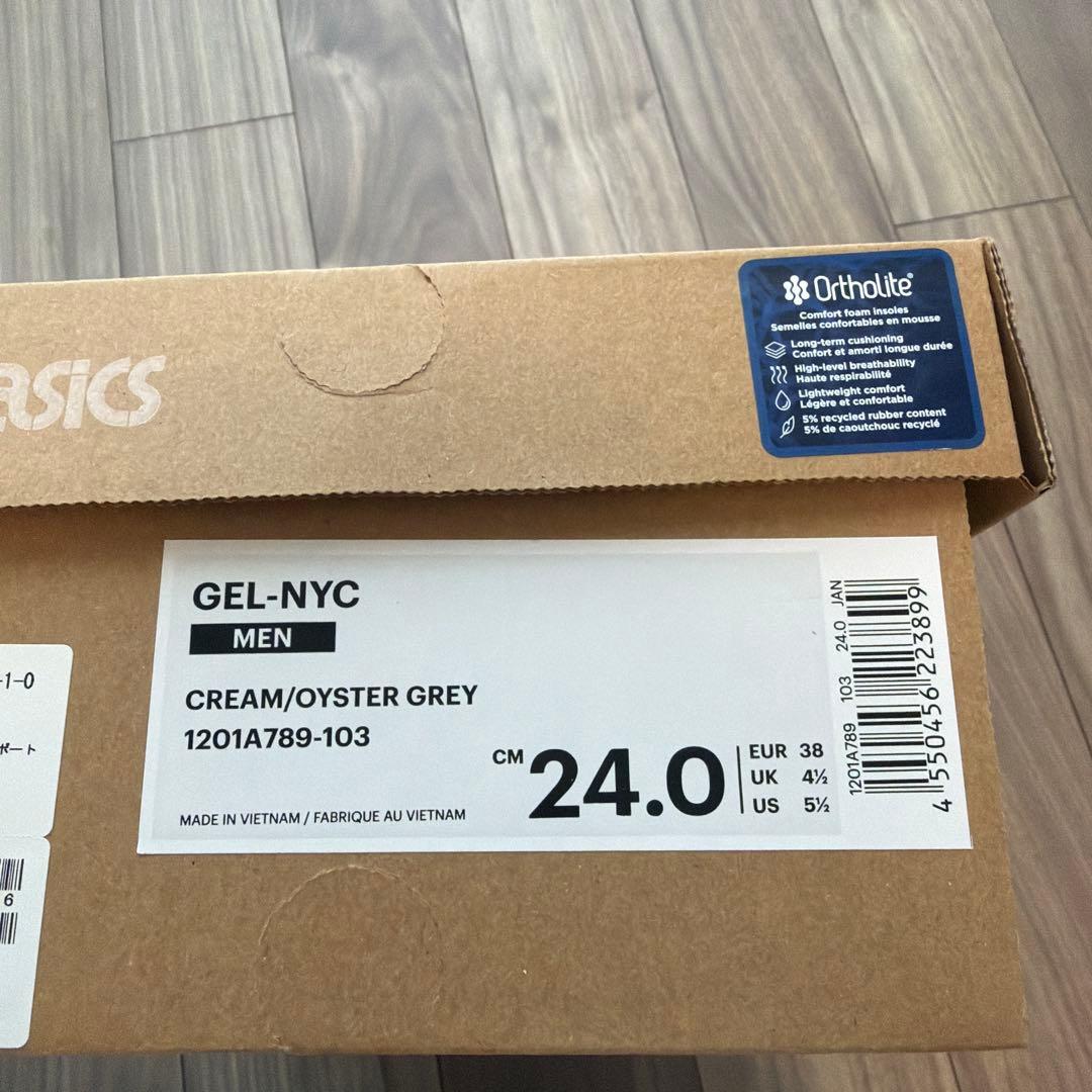 asics GEL-NYC CREAM/OYSTERGREY 24㎝