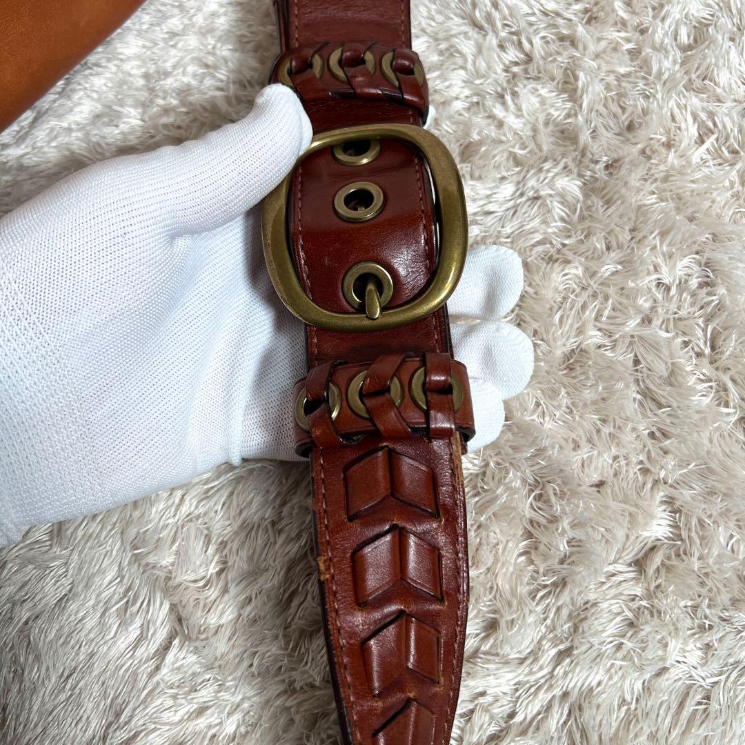 希少　コーチ　ソーホー　ショルダーバッグ　レザー　ブラウン　肩掛け　フラップ