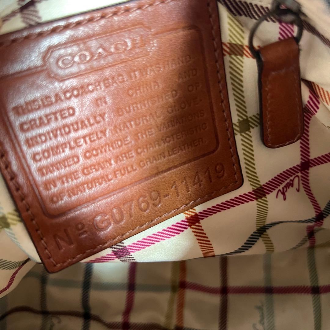 希少　コーチ　ソーホー　ショルダーバッグ　レザー　ブラウン　肩掛け　フラップ