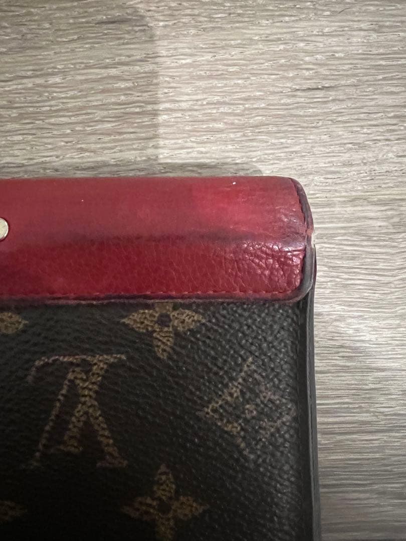 Louis Vuitton 長財布 黒/赤