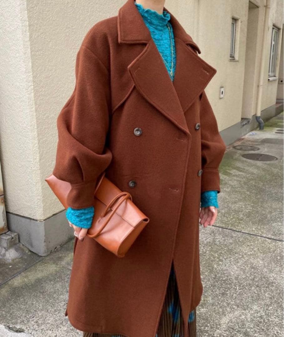 Ameri VINTAGE TRENCH LIKE MIDI COATブラウン