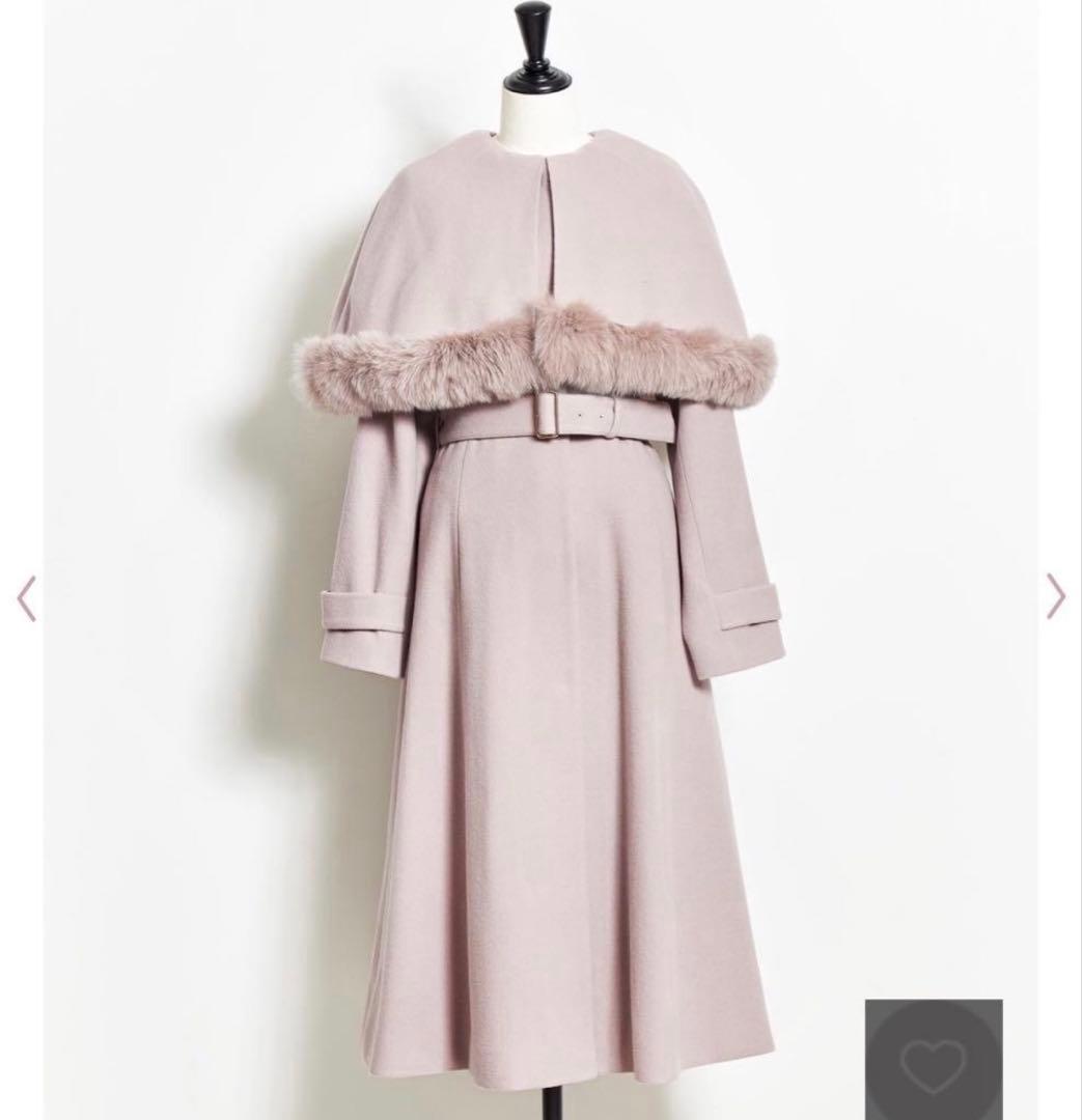 Noela ノエラ ファートリム2WAYロングコート ピンク