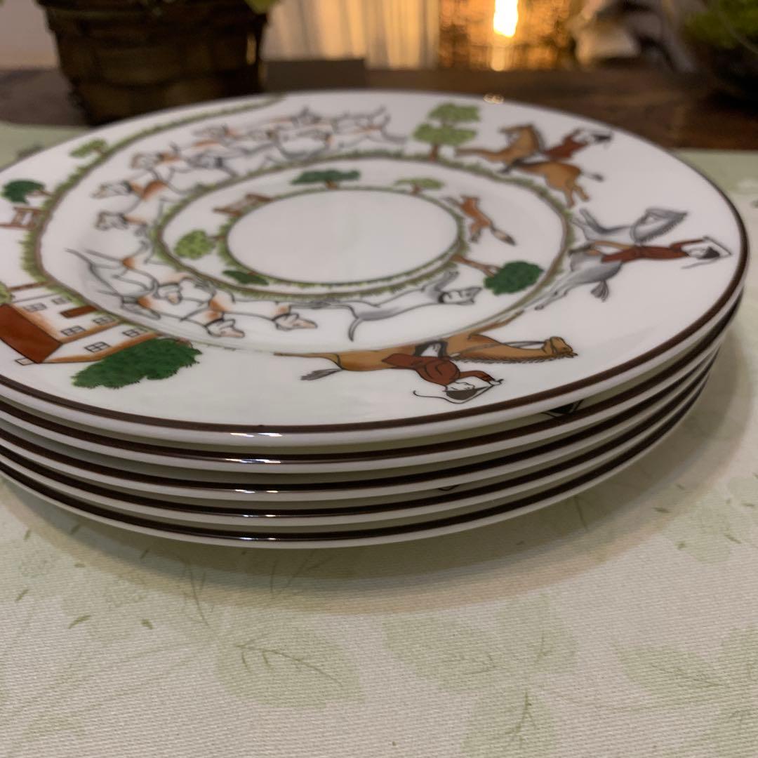 希少　ウェッジウッド ハンティングシーン　17.5cm ケーキプレート