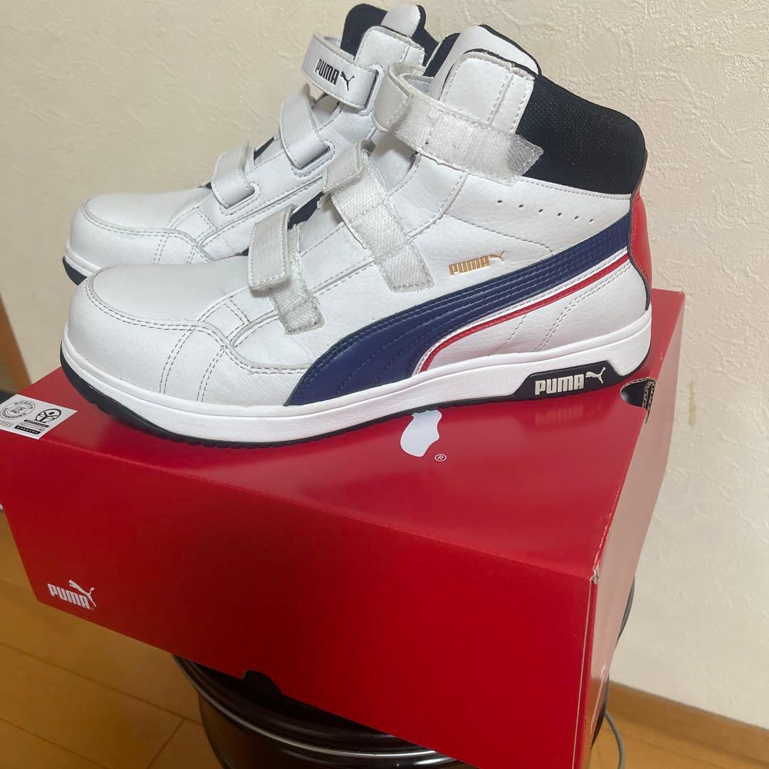 プーマ安全靴　エアツイスト2.0ホワイトミッド　H&L 28.0cm 美品