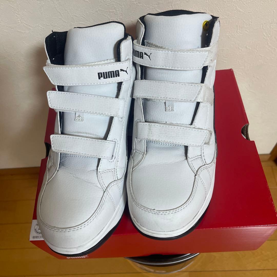 プーマ安全靴　エアツイスト2.0ホワイトミッド　H&L 28.0cm 美品