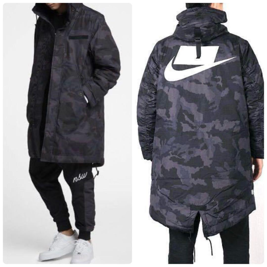 NIKE 迷彩 ロングジャケット XXL中綿 ベンチコート AA8860-475