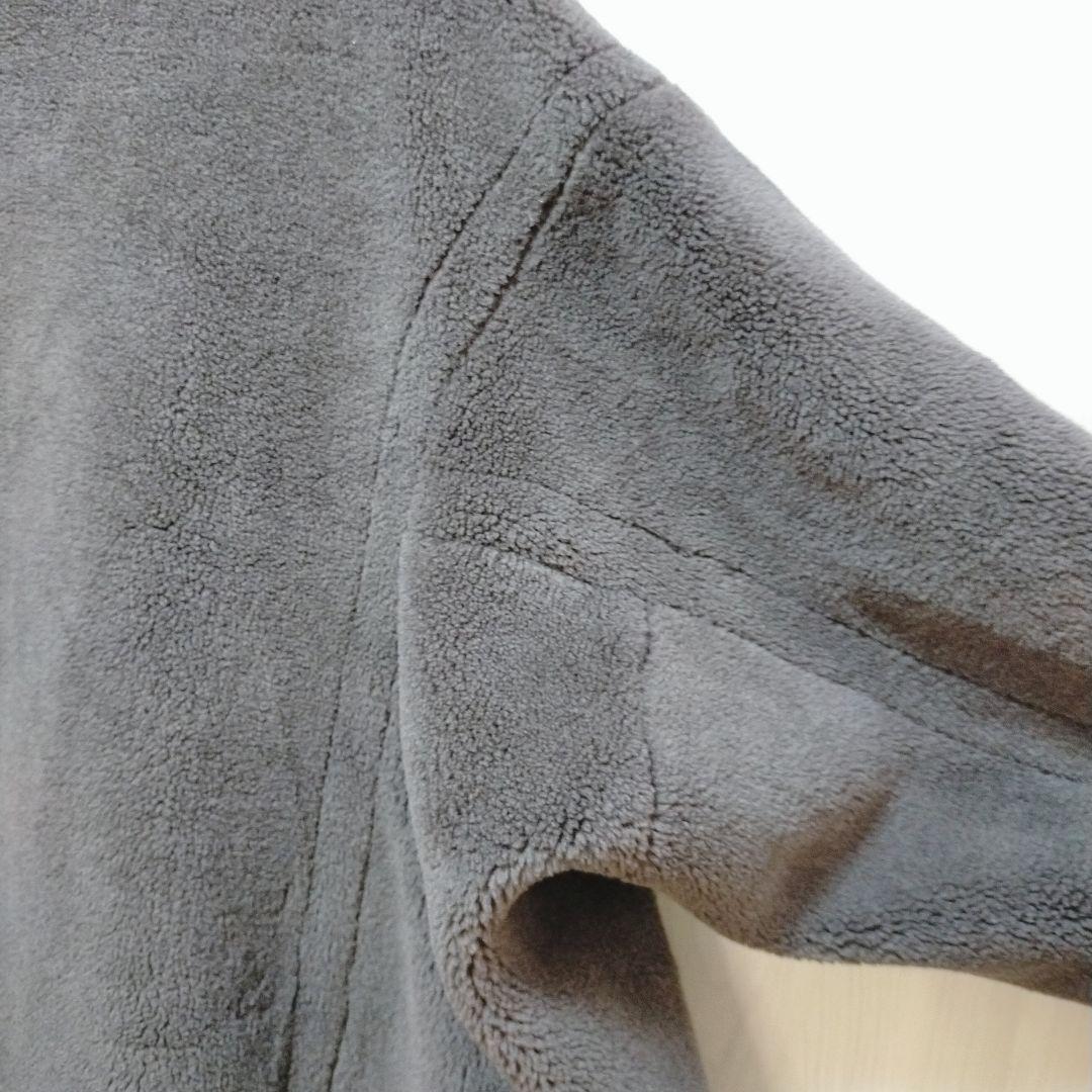 美品☆rectangle テディベアテントコート　チャコールグレー ボア