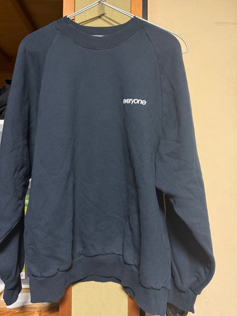 トップス everyone original logo crew sweat (NAVY)