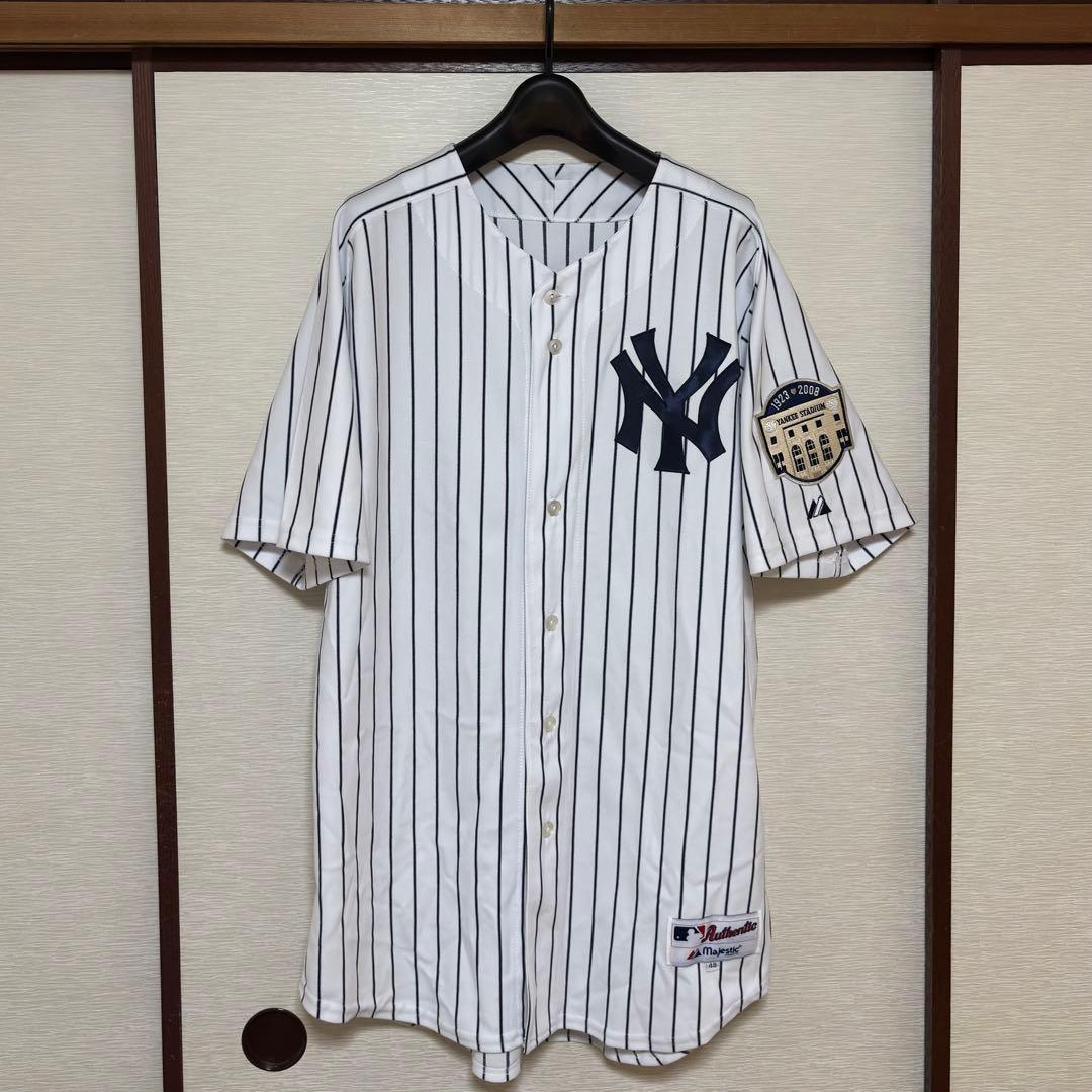 美品 ヤンキース 松井秀喜 オーセンティックユニフォーム Majestic 48