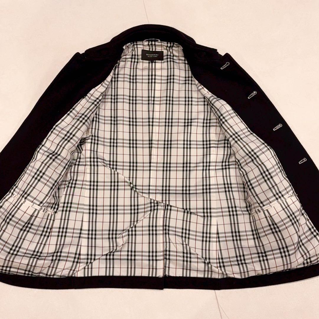 極美品 BURBERRY BLACK LABEL ステンカラーコート黒 L