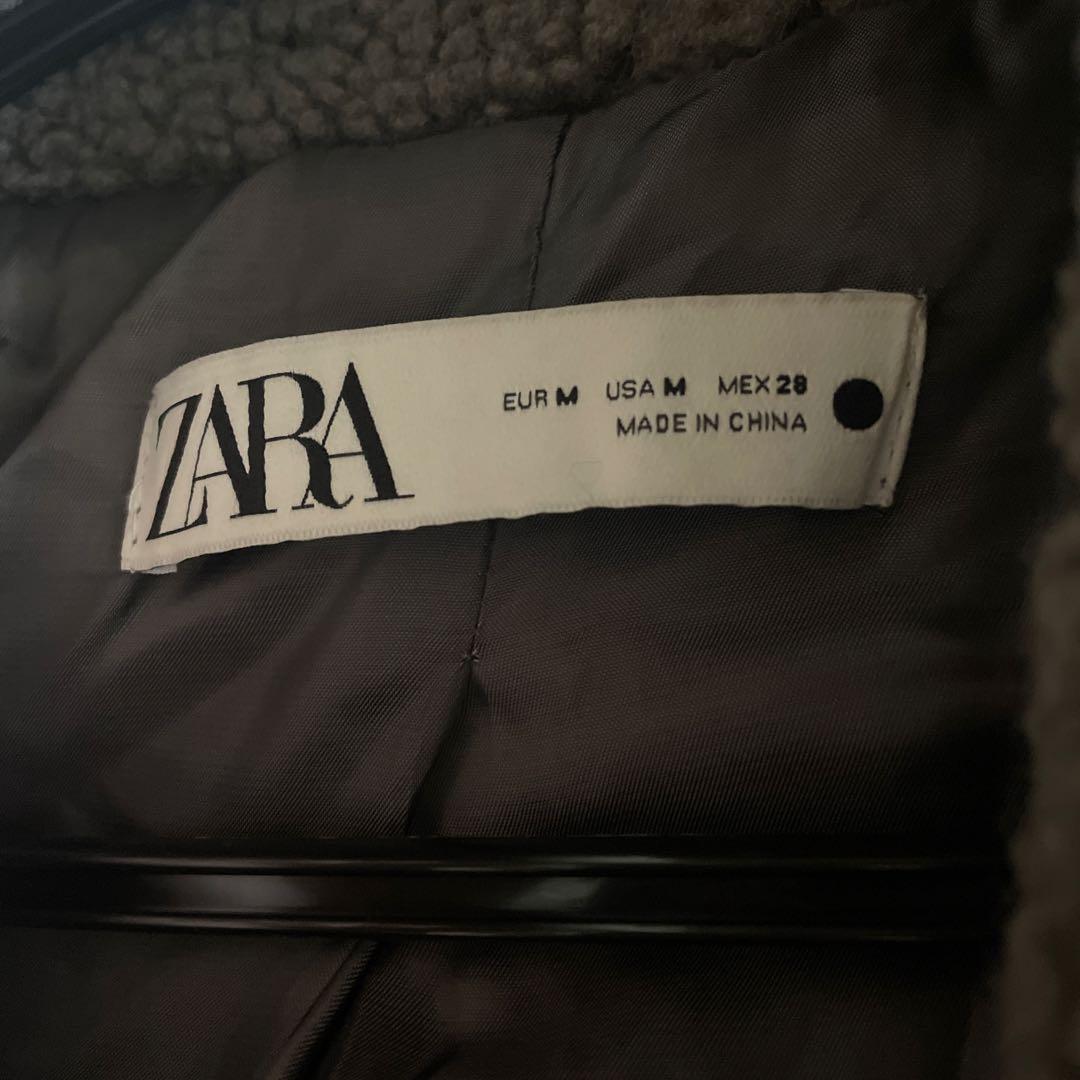 完売品　ZARA ダブルブレスト　フェイクボアコート　テディベア