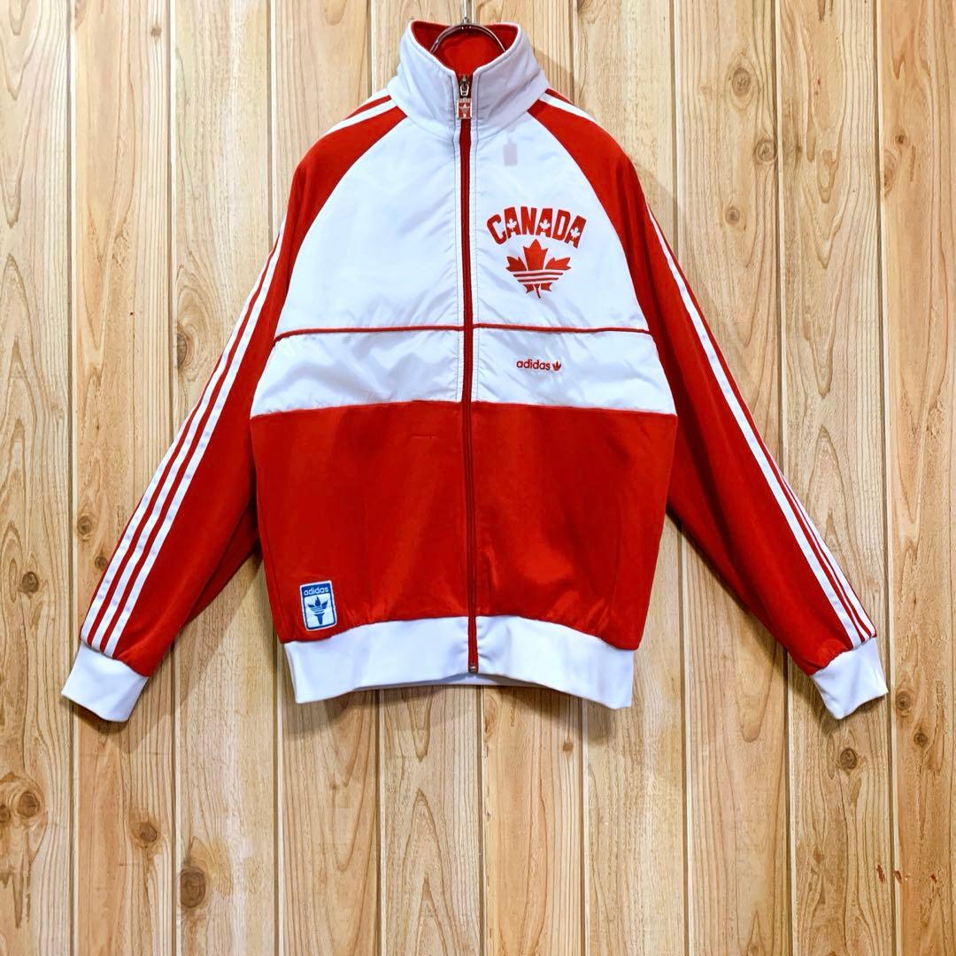 超人気』adidas トラックジャケット カナダ代表 ロゴ 刺繍 プリント L