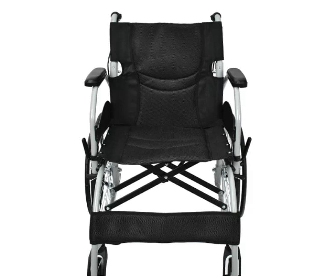 軽量ブラック車椅子 約11kg 耐荷重100kg