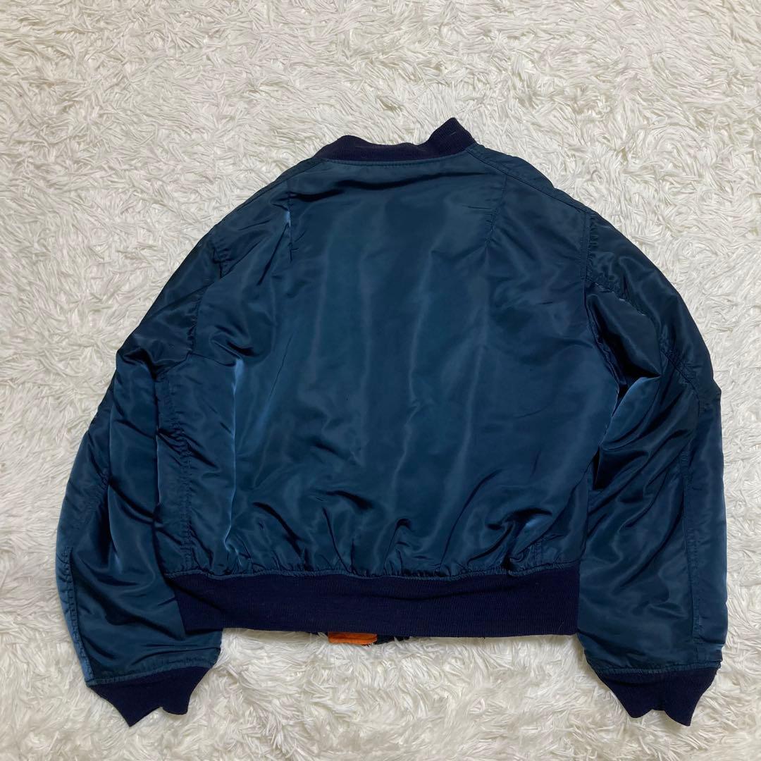 希少カラー】USA製 アルファ MA-1 USサイズ L IDEAL ネイビー - メルカリ