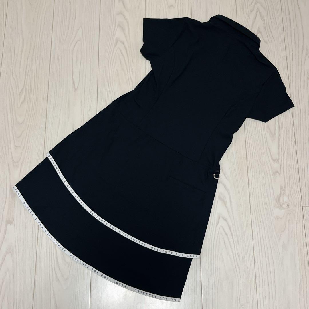 ☆DESCENTE GOLF デサントゴルフ 半袖ワンピース ブラック　M