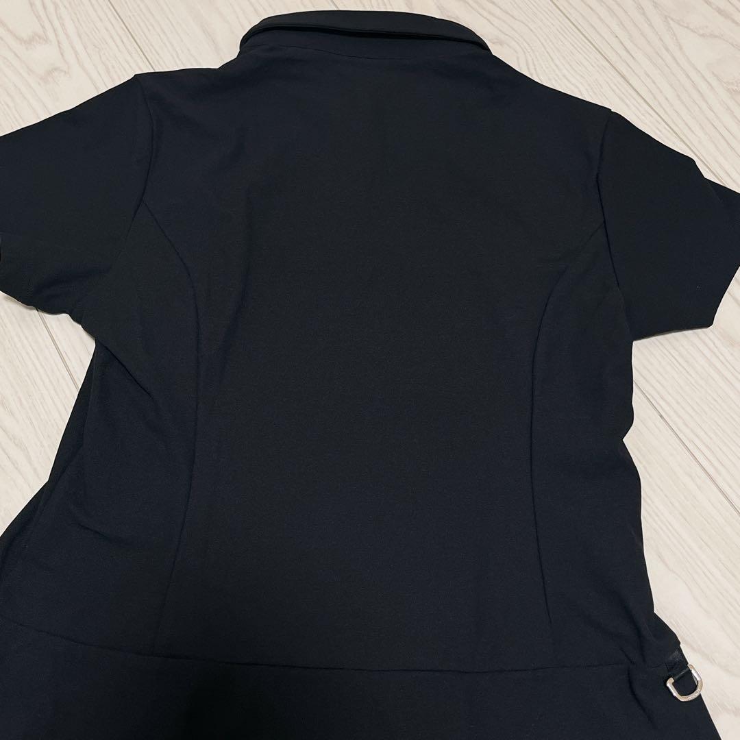 ☆DESCENTE GOLF デサントゴルフ 半袖ワンピース ブラック　M