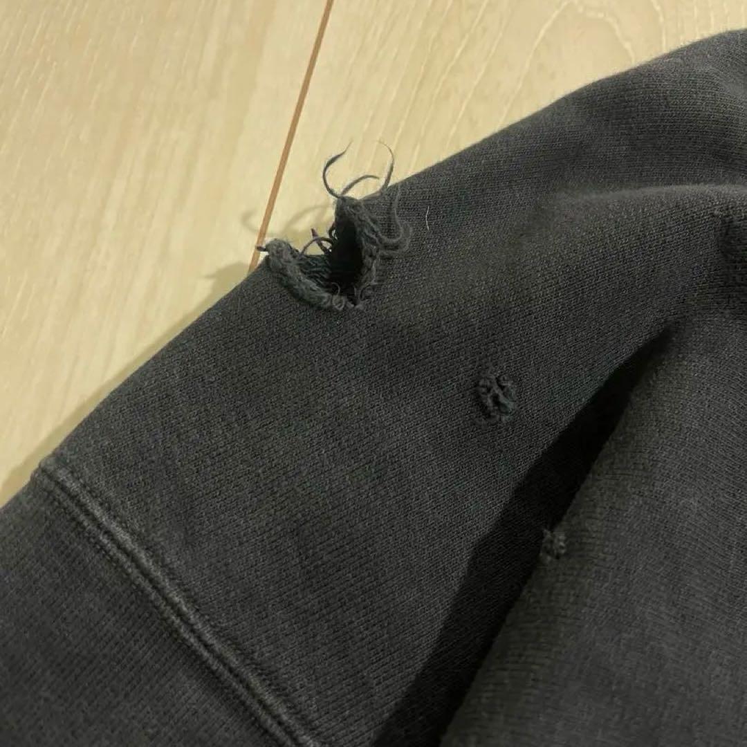 BOWWOW 23AW スウェット 黒　ヴィンテージ加工