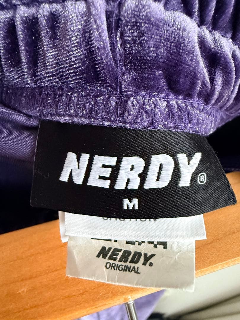 【美品】NERDY ベロア セットアップ パープル M