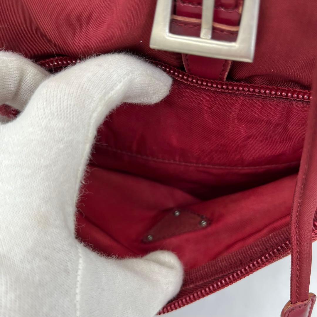 PRADA リュックサック バックパック 三角プレート 赤 テスートナイロン