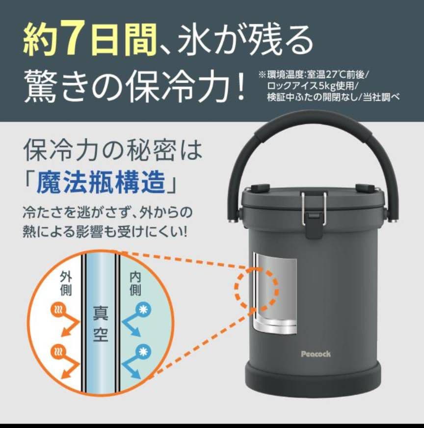 Peacock クーラーバケット 9.5L