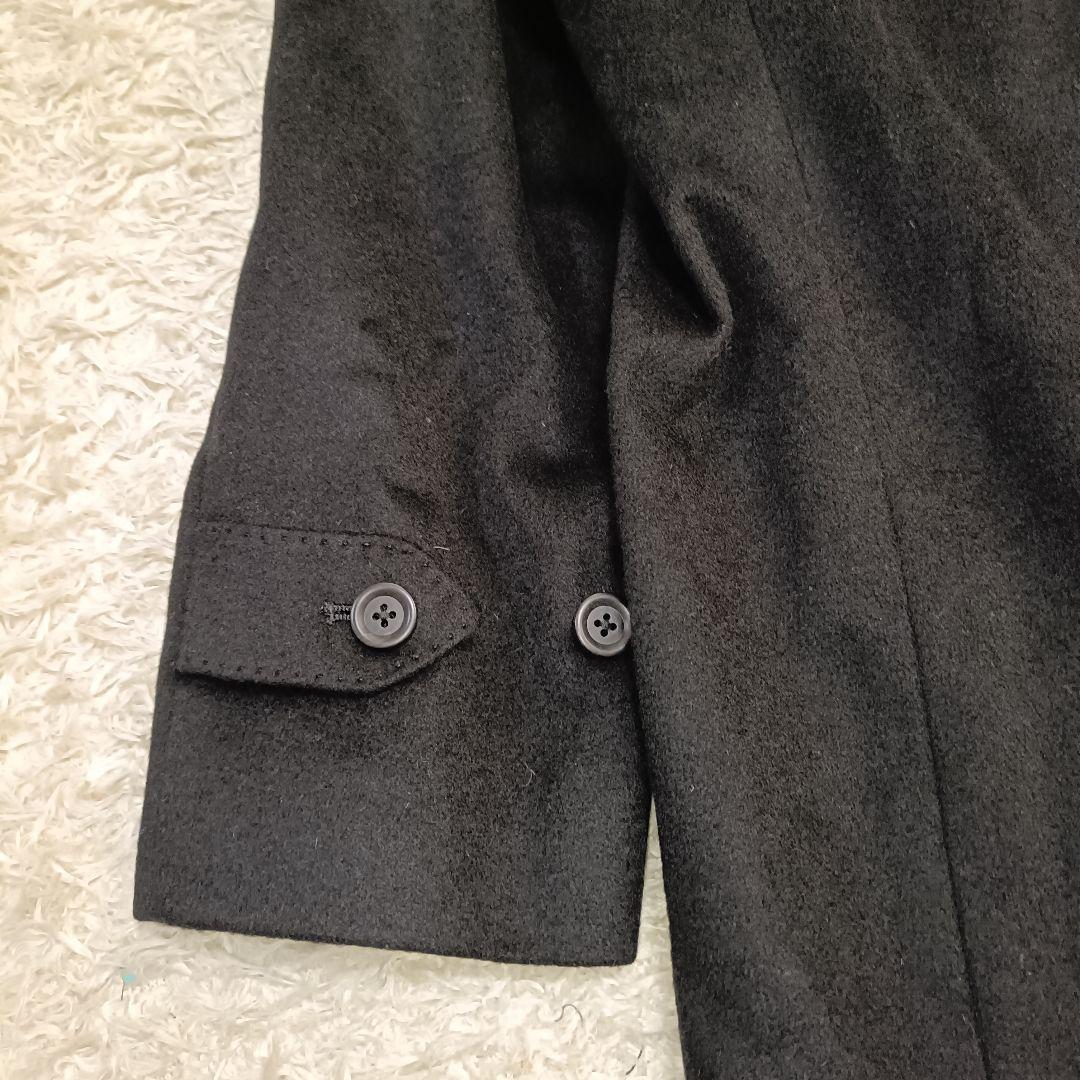 【美品】五大陸 カシミヤ100% ステンカラー ロングコート 比翼仕立て XL
