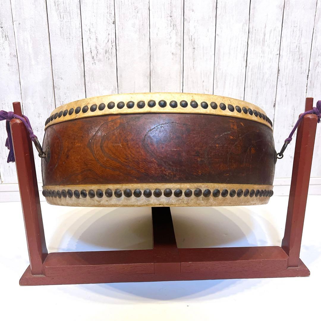 【希少】宮本卯之助 特別上鳴保 和太鼓 平太鼓　42.5×17.5cm